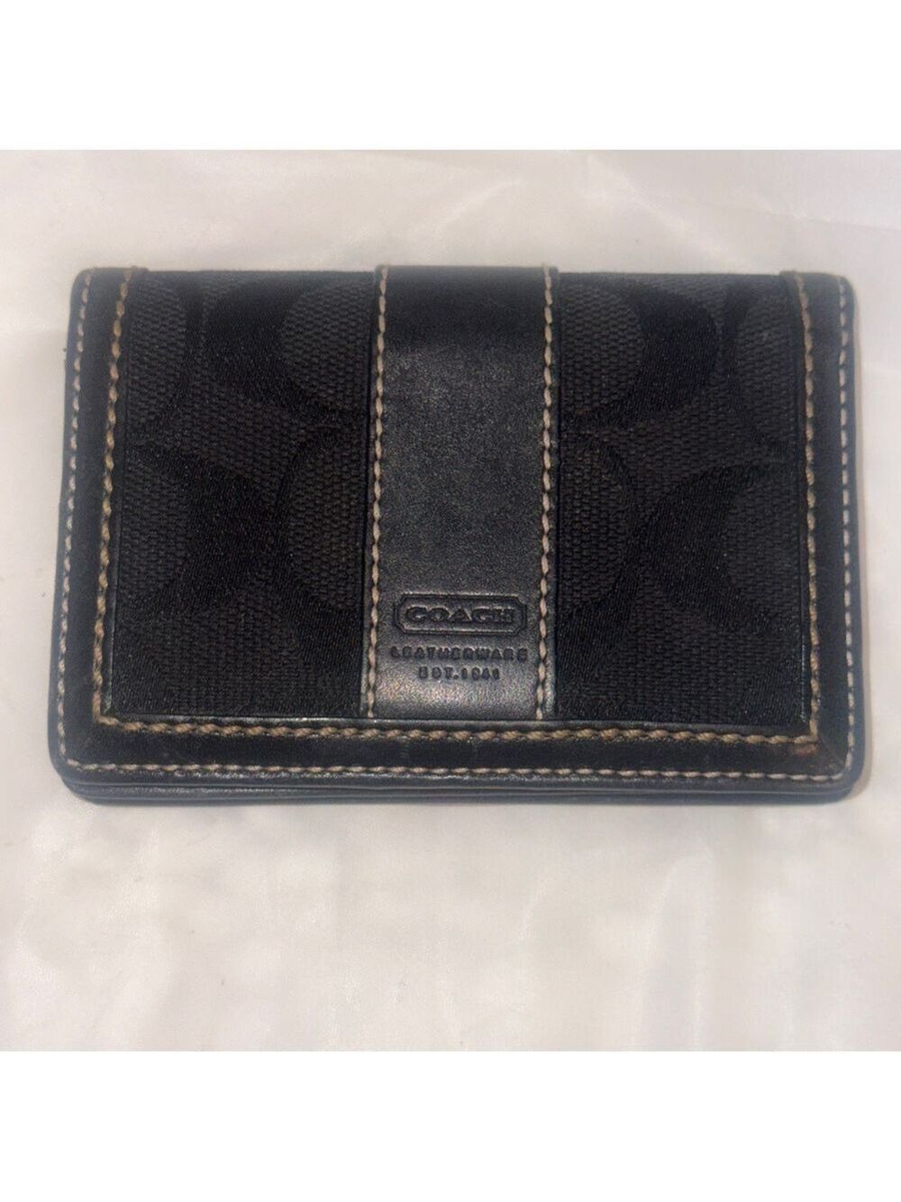 Vintage Coach Black Leatherwear credit card Wallet